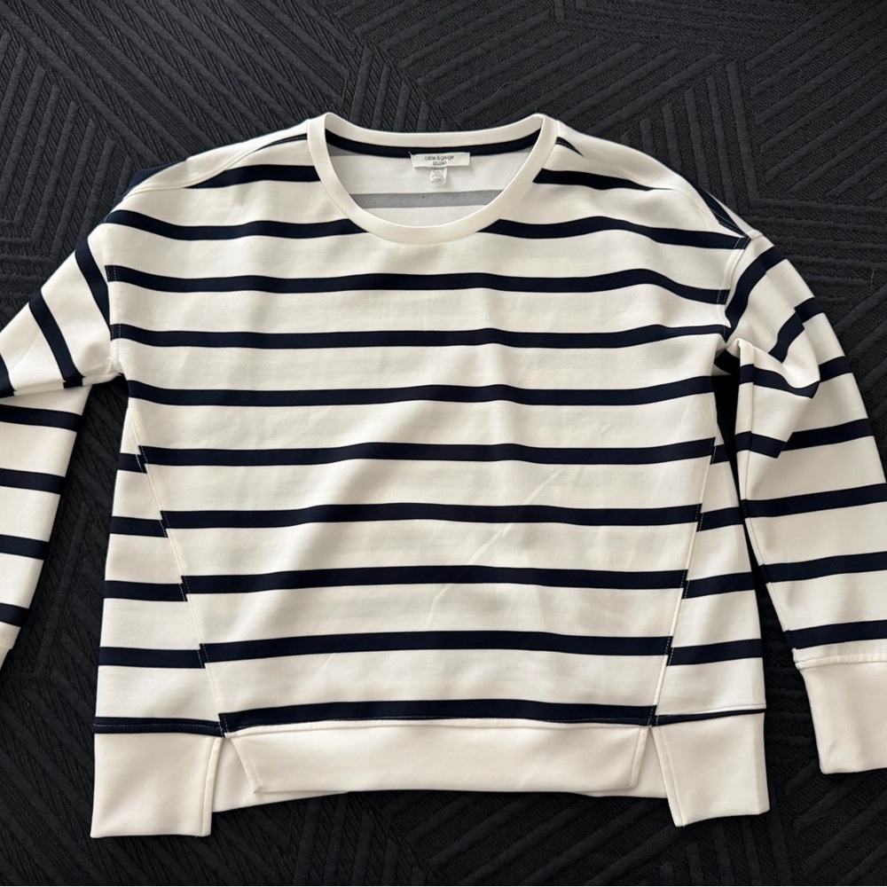 Cable & Gauge Monochrome Striped Top